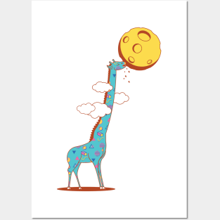 Funky Giraffe Posters and Art